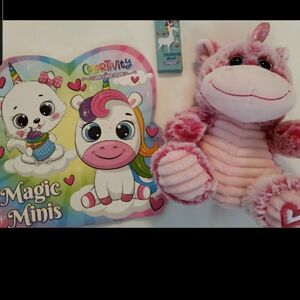 Colortivity Book and Plush Unicorn Valentines Gift Set